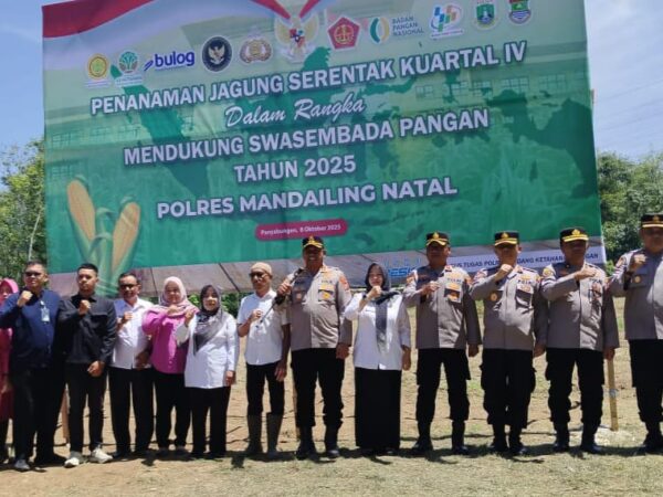 Kelurahan Kota Siantar Hadiri Kegiatan Tanam Jagung Bersama Polres Mandailing Natal sebagai Wujud Sinergi dalam Ketahanan Pangan