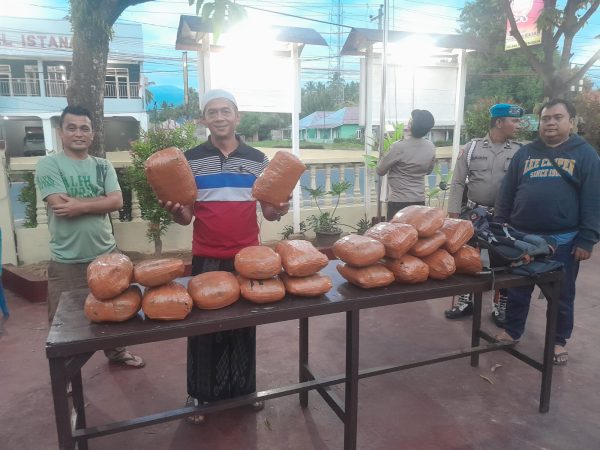 20 Bal Ganja Kering Berhasil Digagalkan Oleh Aparatur Kelurahan Kota Siantar Beserta Warga